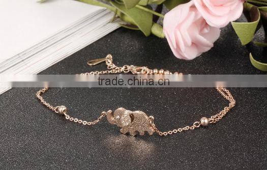 Jewelry 2016 Adjustable Rose Gold Elephant Bracelet