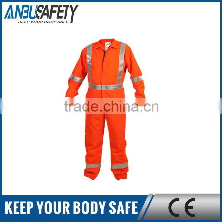 Protective clothing flame resistant safety orange coveralls