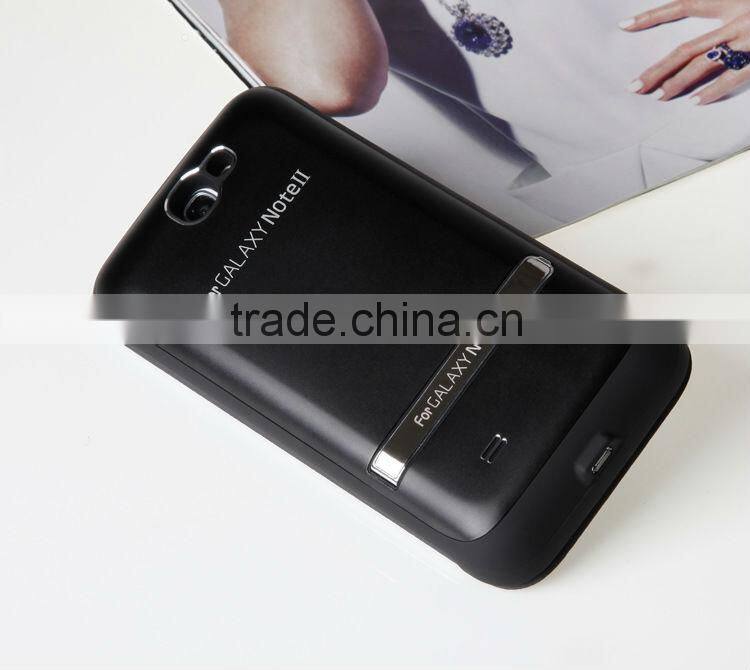 Rechargeable 4200mAh Power Bank With Flip Cover Case For Samsung Galaxy Note2 N7100