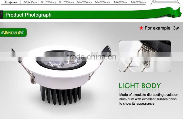 SAA CE PHM Lutron Dimmer 3w led downlight dimmable