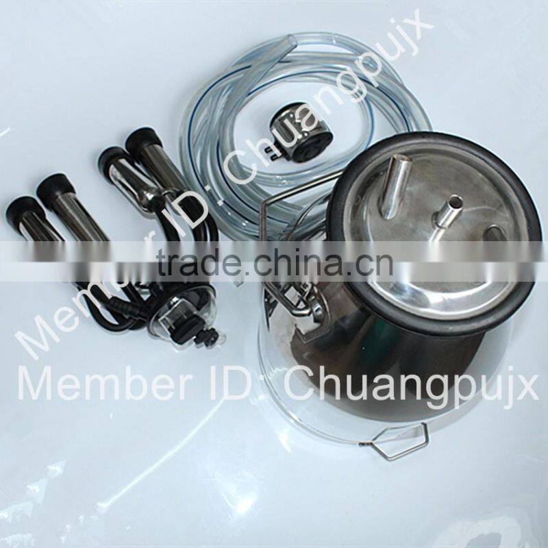 Stainless Steel Single Milk Bucket Cluster, Portable Cow Milker Pail Bucket Group, Milking Machine Accessories