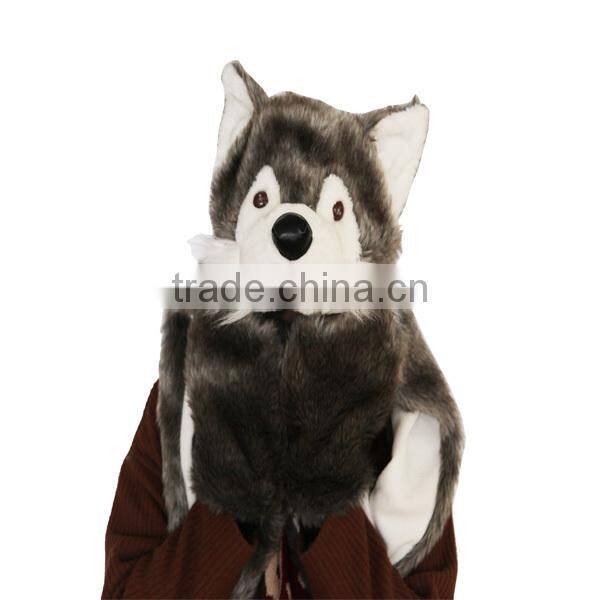 2015 husky hat /plush animal hat/husky animal hat with LED Light