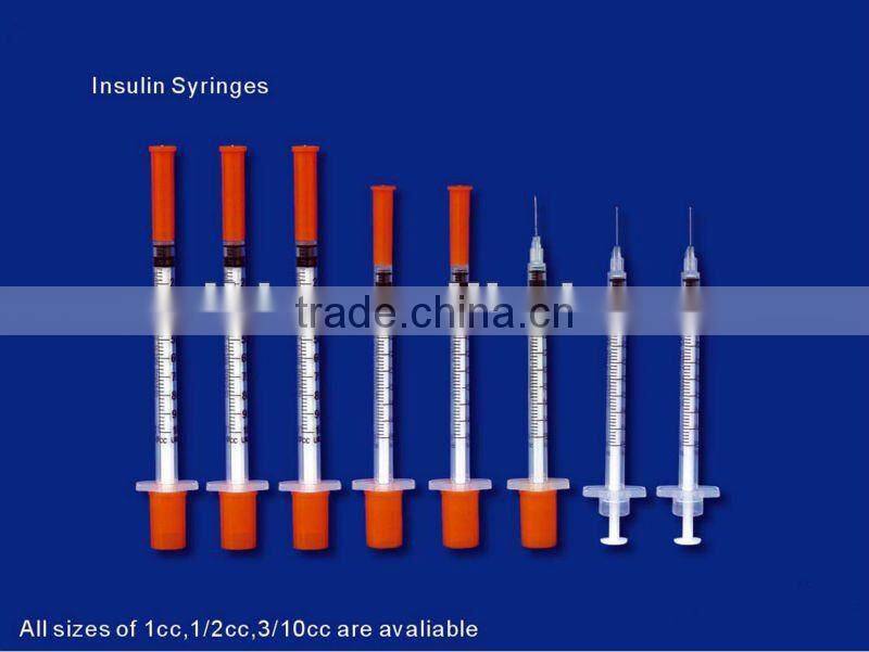 Disposable insulin syringe