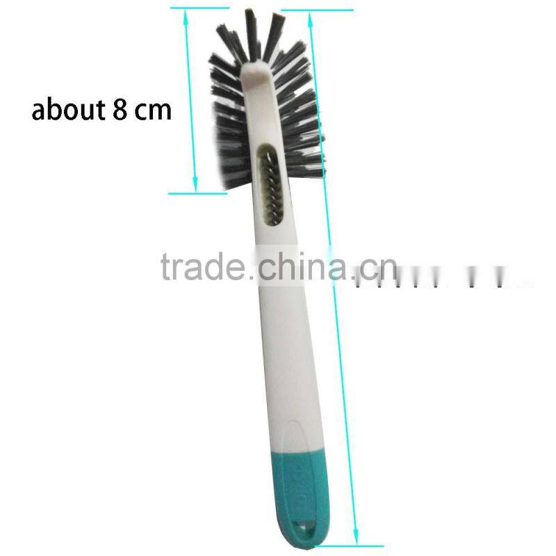 Hard bristle dish brush with gap brush