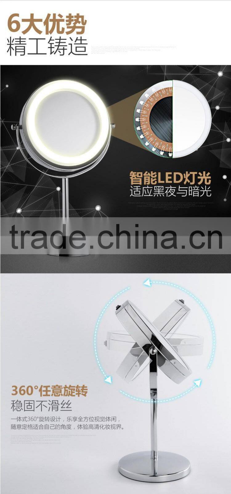 Double Sided Tabletop Magnification LED Makeup Mirror