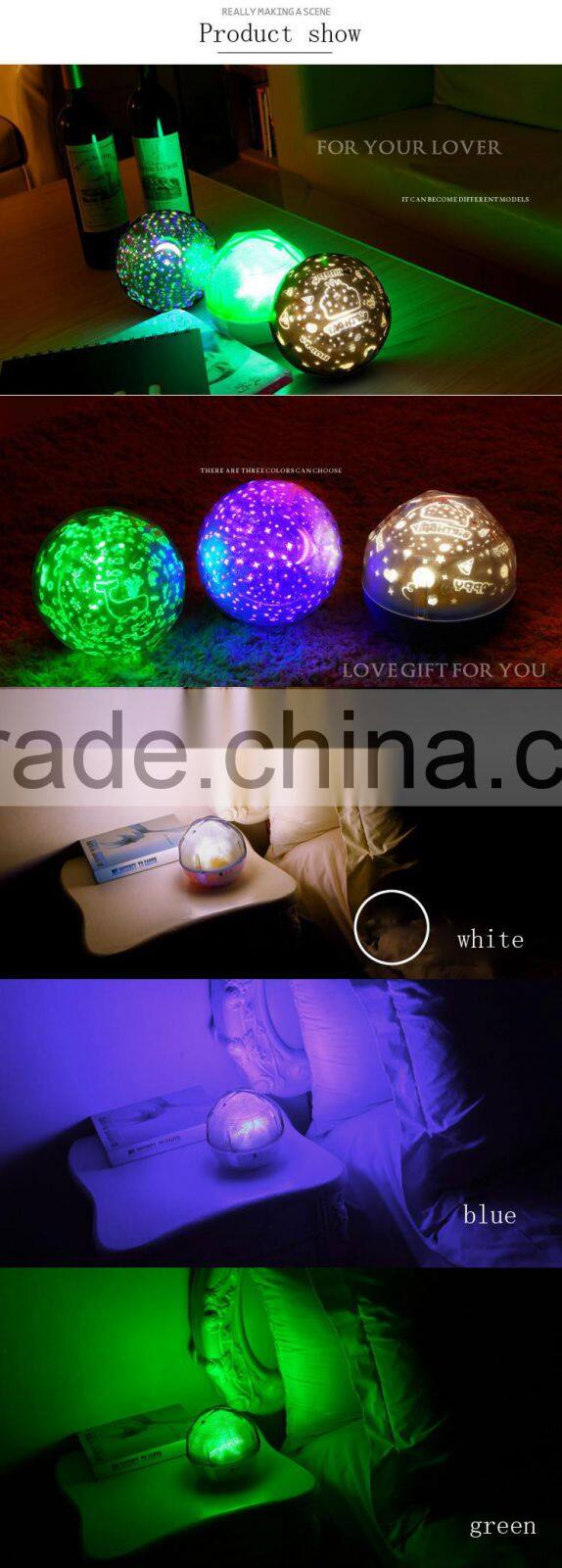 Rotatable Color Changing Led Night Light Lamp Aurora Star Projection Lights Lighting