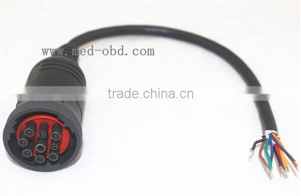 J1939 (9pin) Female Connector to Open End, 1ft