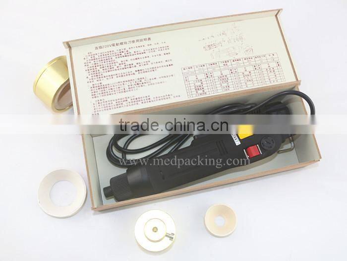 Hand-held electric Capping Machine to tighten loose, or spin a variety of caps