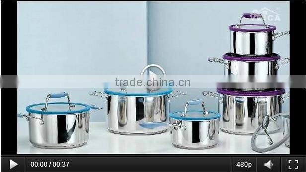 New Arrival 7 pcs stainless steel cookware cooking pot non-stick cookware set
