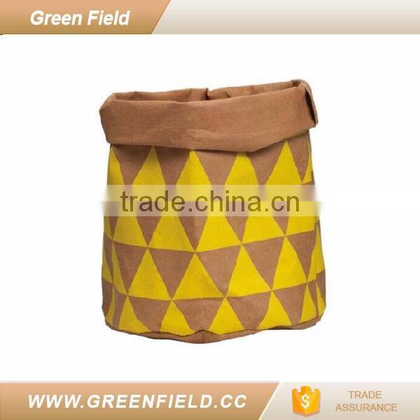 printed washable kraft paper storage bag toy organizer 2017