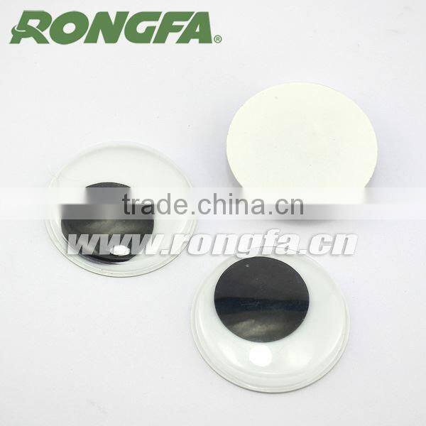 Black round plastic movable wiggle eyes for toy