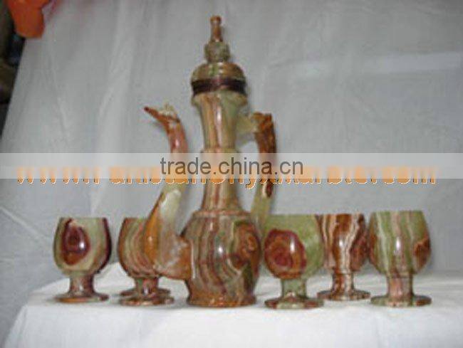 Buy cheap NATURAL COLOR ONYX TEA SETS HANDICRAFTS