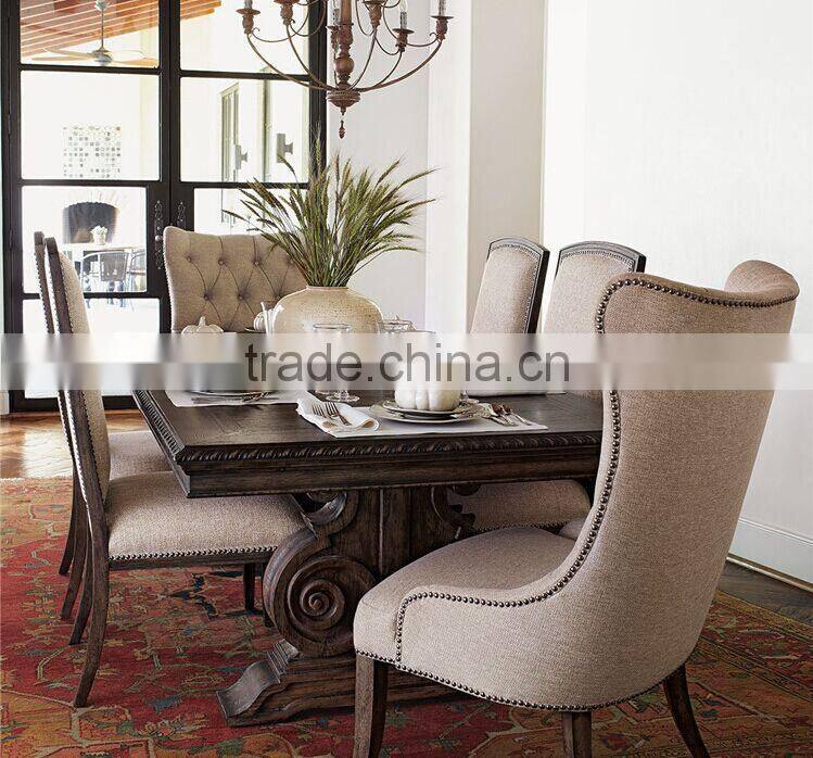 American Country Style Solid Wood Dining Room Set, Post-modernism Luxury Dinning Table and Chairs Set (BF01-X1159)