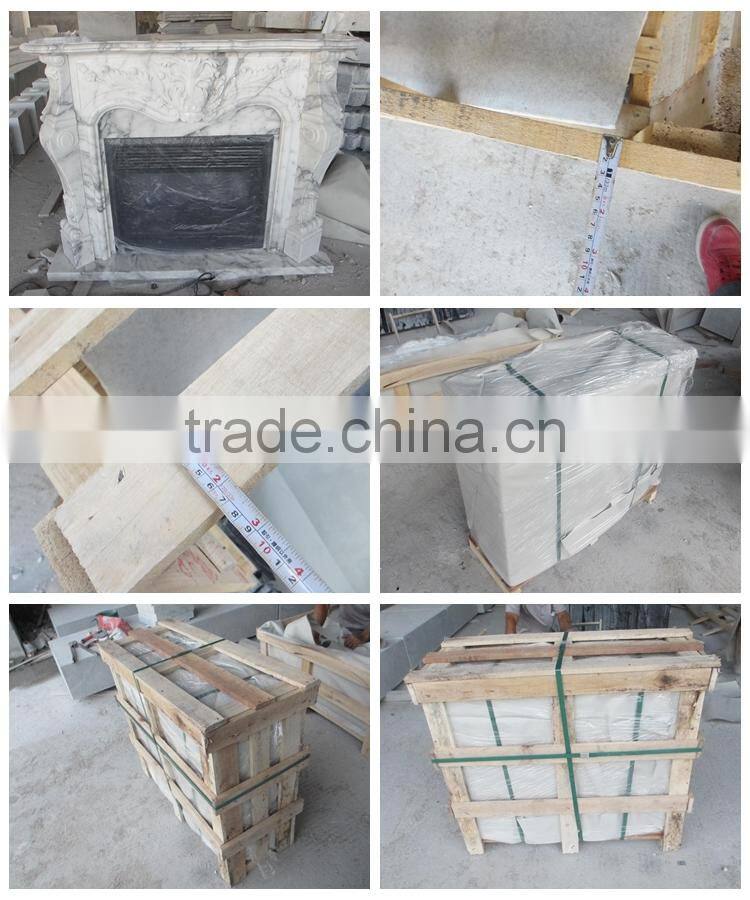 Arabescato Europe Style White Marble Gas Fireplace or Electric Fireplace