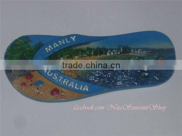 Tourist resin shoes shape fridge magnet