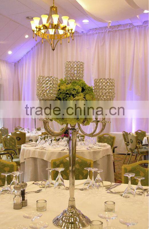 CRYSTAL CANDELABRA CENTERPIECE FOR WEDDING, WEDDING CRYSTAL CANDELABRA