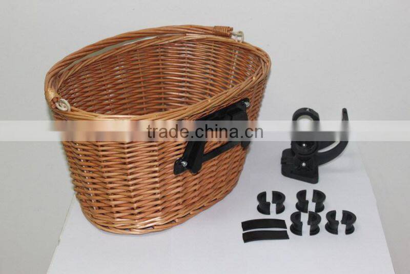 Practical and durable wicker basket for bike with 100%handmade with holder