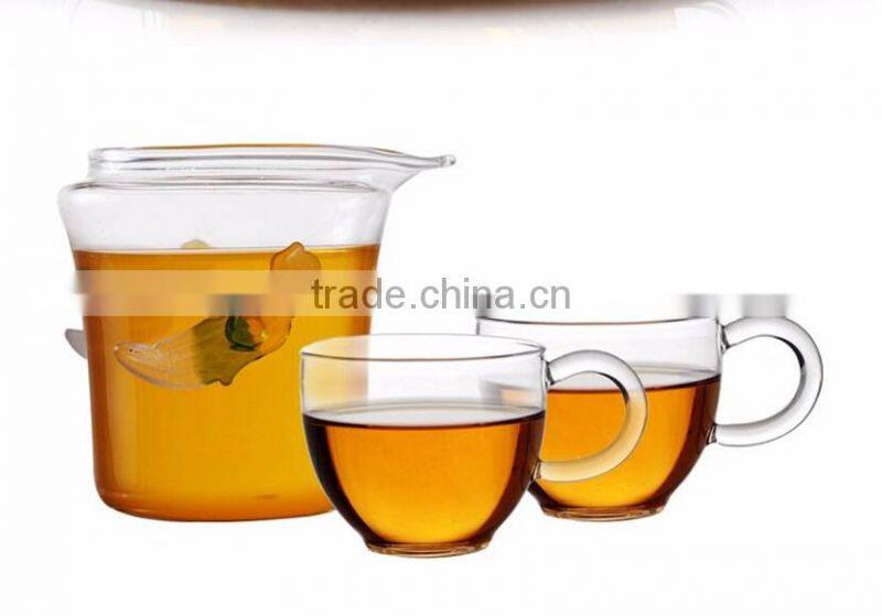 Haonai wholesale clear glass tea set