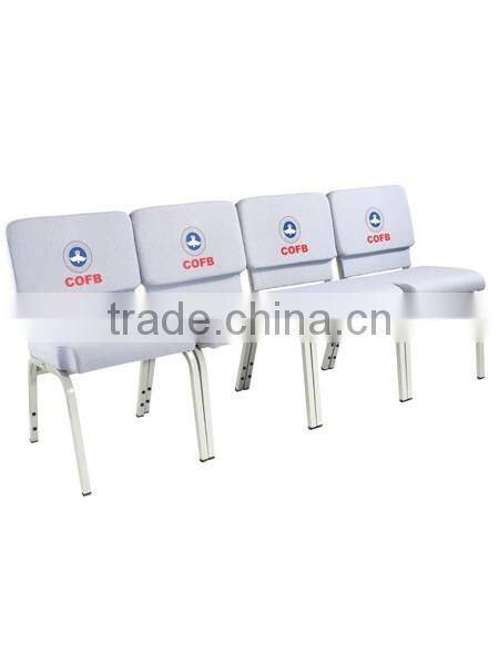 Aluminium high density sponge church chair with low price