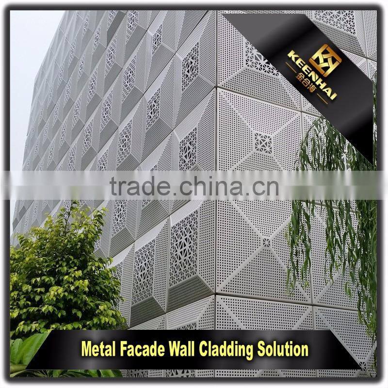Decorative Facade Panel Perforated Outdoor Aluminum Curtain Wall Panel