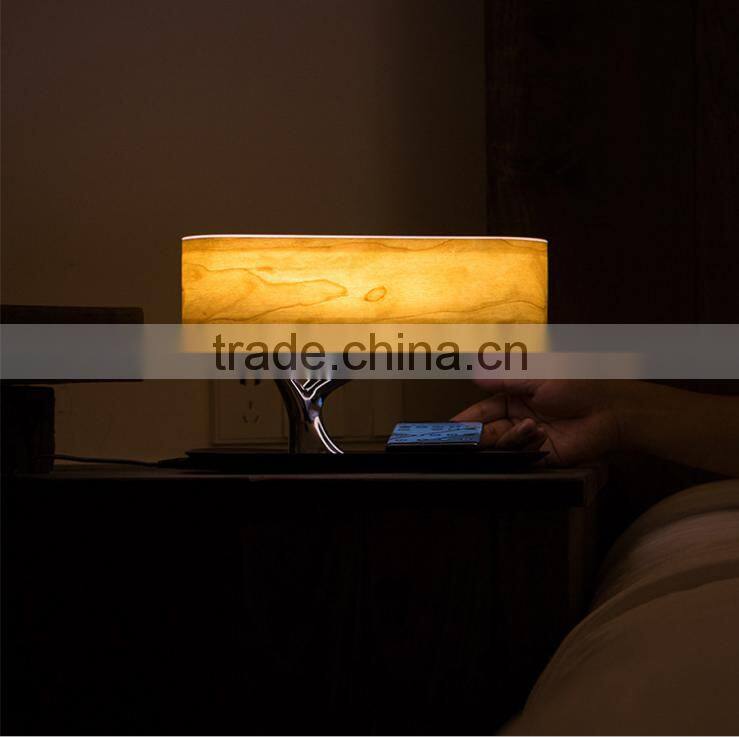 2017 Cool Wooden Tree Design WiFi/Qplay/DLNA Wireless Speaker With LED Light,Creative Music Lamp Support Phone Wireless Charging