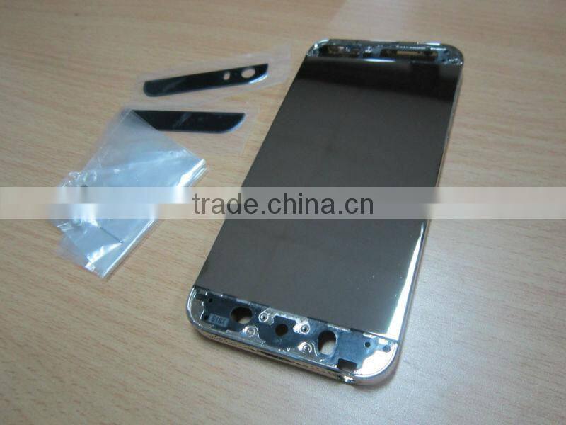 luxury 24k platinum back cover mirror housing for iphone 5s