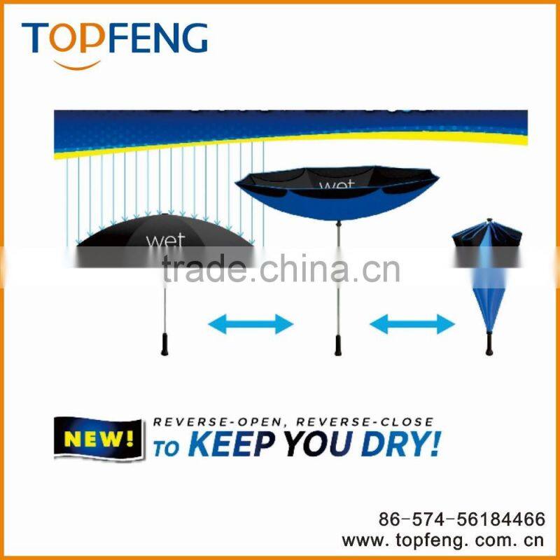 Reverse umbrella C hook handle double layer reverse umbrella double layer umbrella