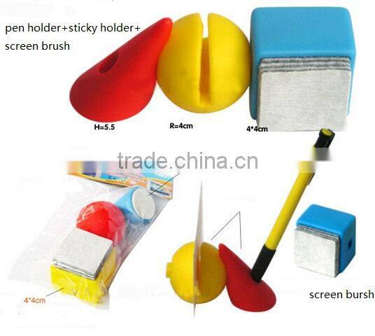 Multi-Function Screen Brush+Pen Holder + Sticky Holder Stationery Sets