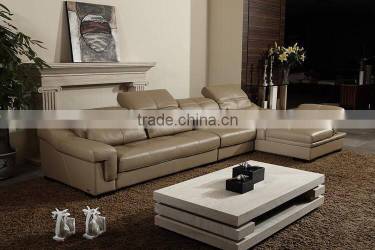 2014 hot sale top grain leather corner sofa for home furniture