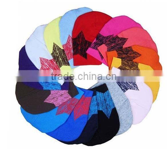 2015 Star Printed New Newborn cotton infant hats Toddler Girl Boy Hat Baby Cap Cute Beanie Cotton Kid Hats 17 Colors