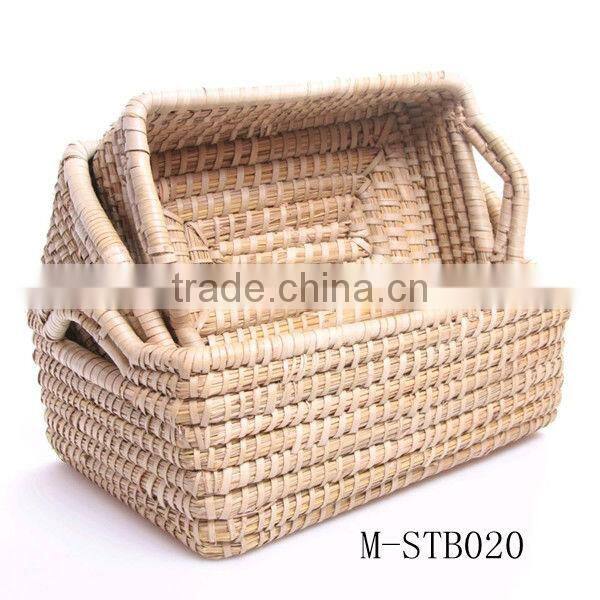 straw basket & Natural straw crafts & straw candy basket