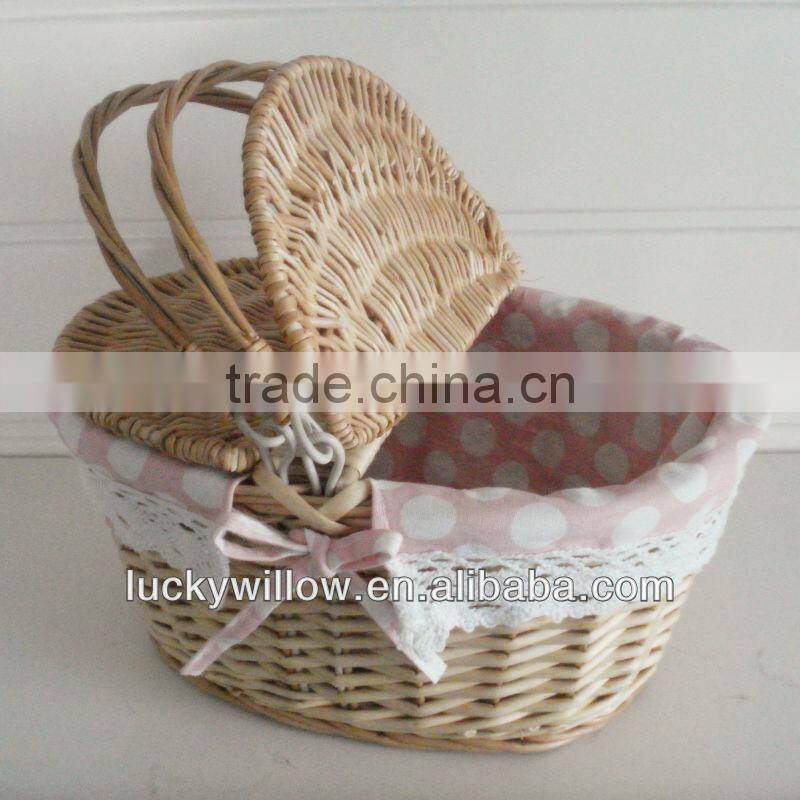 christmas empty wicker basket wholesale