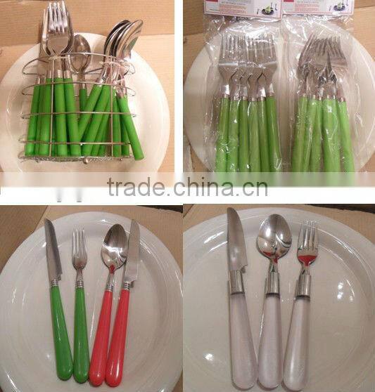 Golden plated SS430 material silver spoon knife and forkwith high quality and elegant design