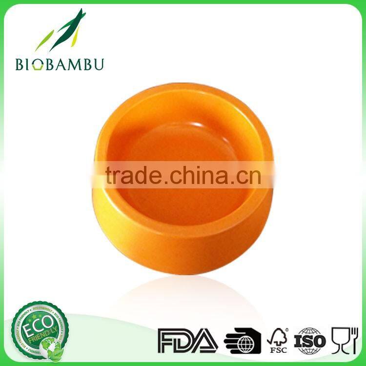 Pretty design big Eco-friendly rice husk /bamboo fiber dog bowl