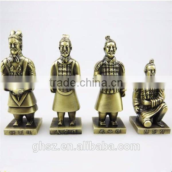 Custom tourist souvenirs antique bronze Terra-Cotta Warriors soldier model