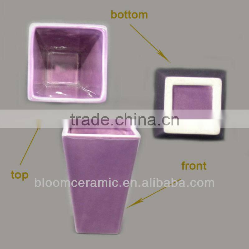 High quality ceramic flower pot with butterfly design