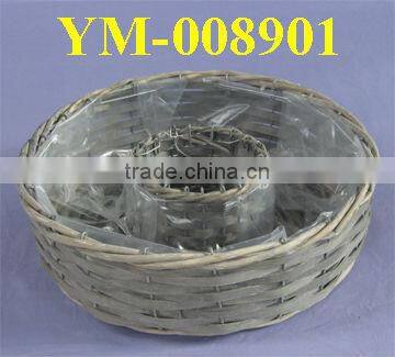 Round Willow Flower Pot with Plastic Liner