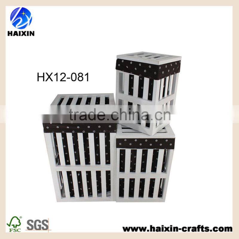 Wooden storage crate box