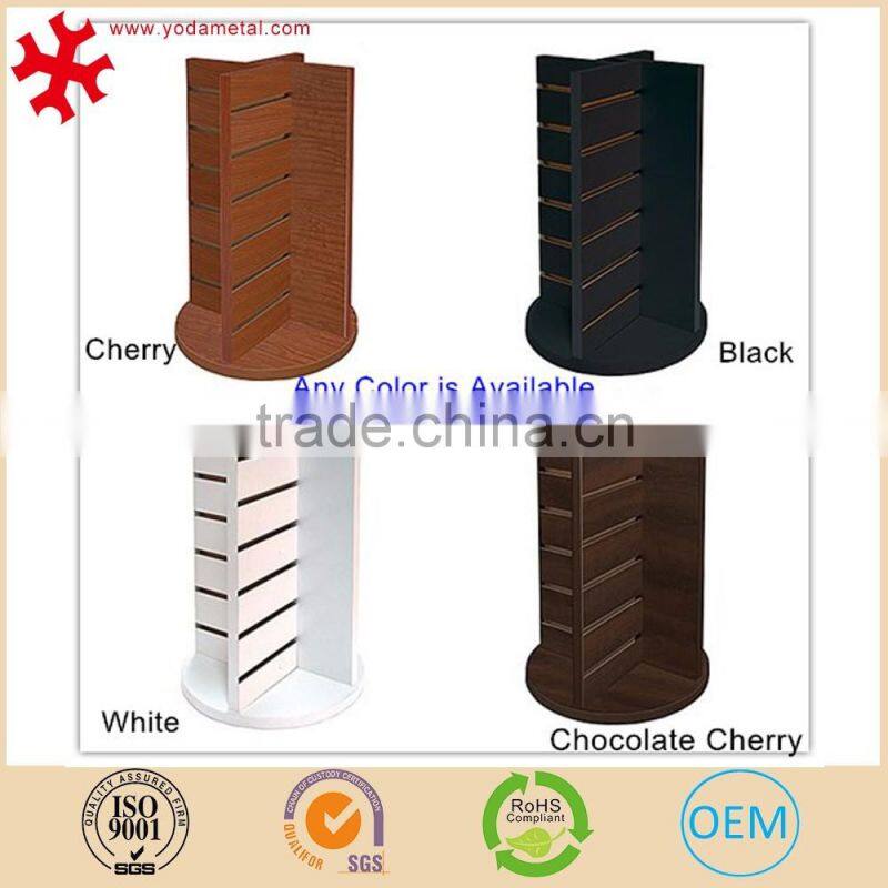 Hotsalable Countertop Slatwall 4-way Spinner Display Stand