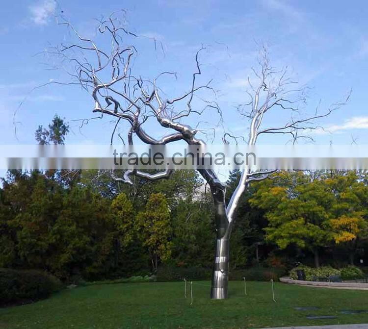 outdoor garden decoration stainless steel metal tree sculpture for city