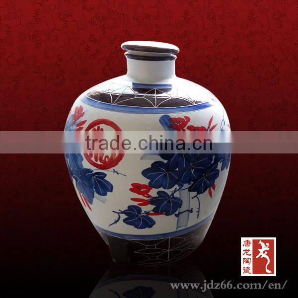 New year gift blue and white porcelain cheap wine bottles for home decoration