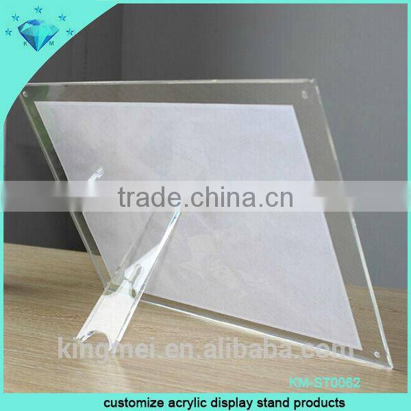 Custom 3 sides rotating display stand acrylic Brochure display stand