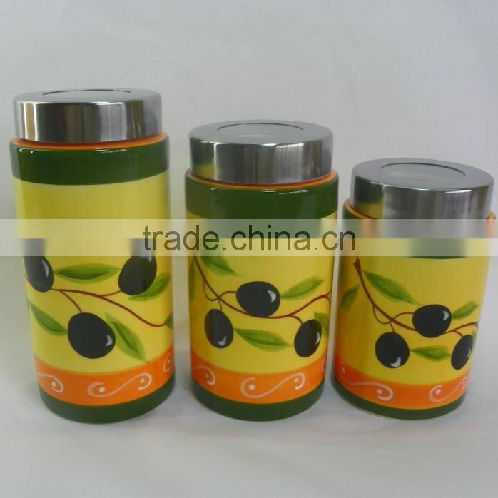 Wholesale Glass Lid Visible Cosmetic Ceramic Storage Jar