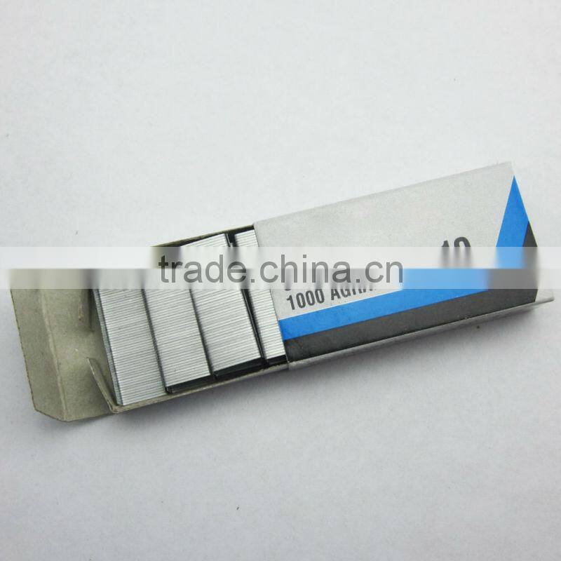 Quality silver color galvanized staple pin no.10