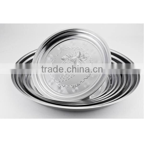 25cm to 80cm Kitchen Stainless Steels Round Serving Tray