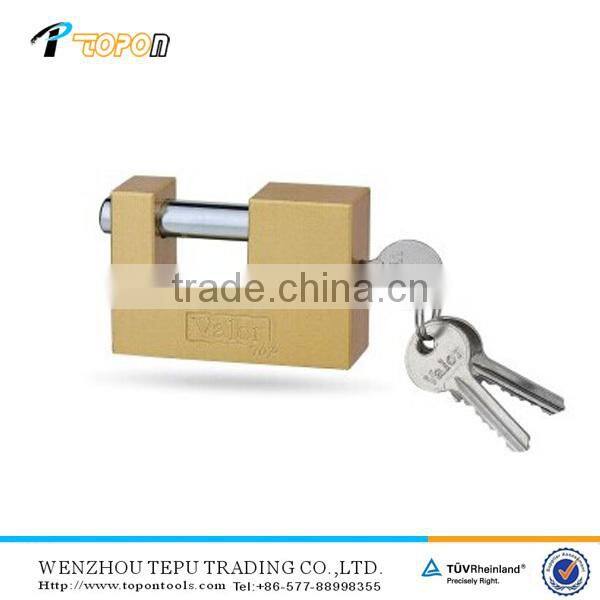 Solid brass rectangular globe mini padlock from 50mm size to 90mm