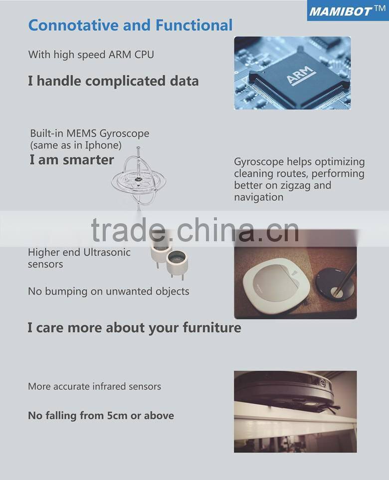 Newest auto Robot Vacuum Cleaner with wet and dry mop remote control