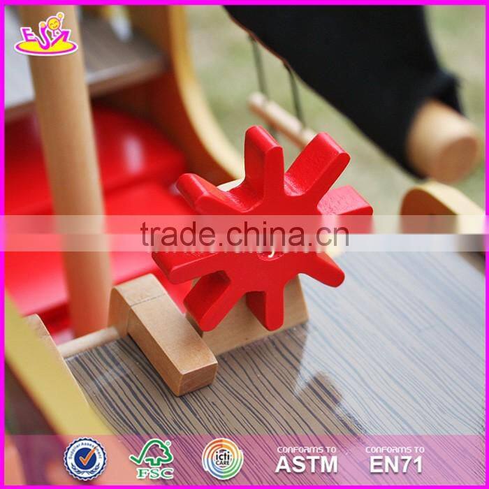 2017 Top fashion children imagine shark bite pirate ship wooden toy pirate ship & pirate play set W03B060-S