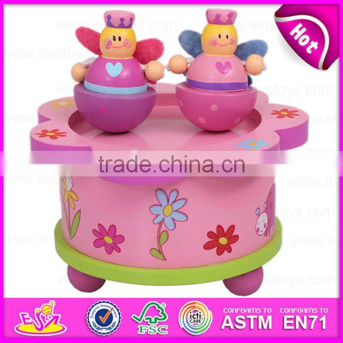 2015 Wooden instruments merry-go-round music box for gifts and home decoration W07B028-S