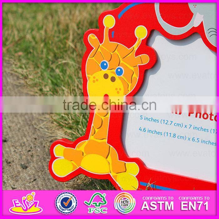2015 Colorful kid wooden picture frame,Cheap wholesale wooden picture frame,Wooden wall hanging decorative picture frame W09A039